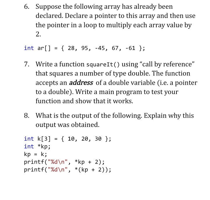 Solved 6. Suppose the following array has already been | Chegg.com