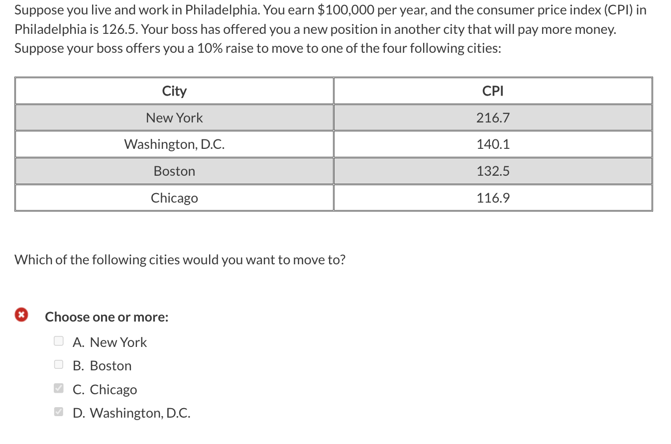 Solved Suppose You Live And Work In Philadelphia. You Earn | Chegg.com