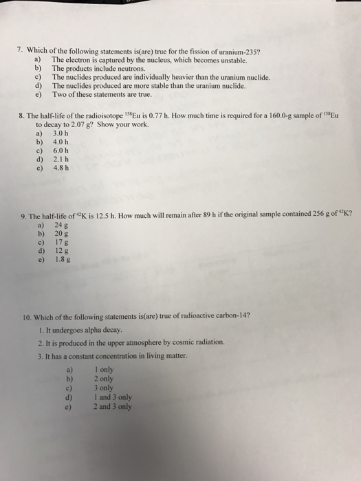 To Perform Uranium235 Dating On A Sample What Must Be True Telegraph