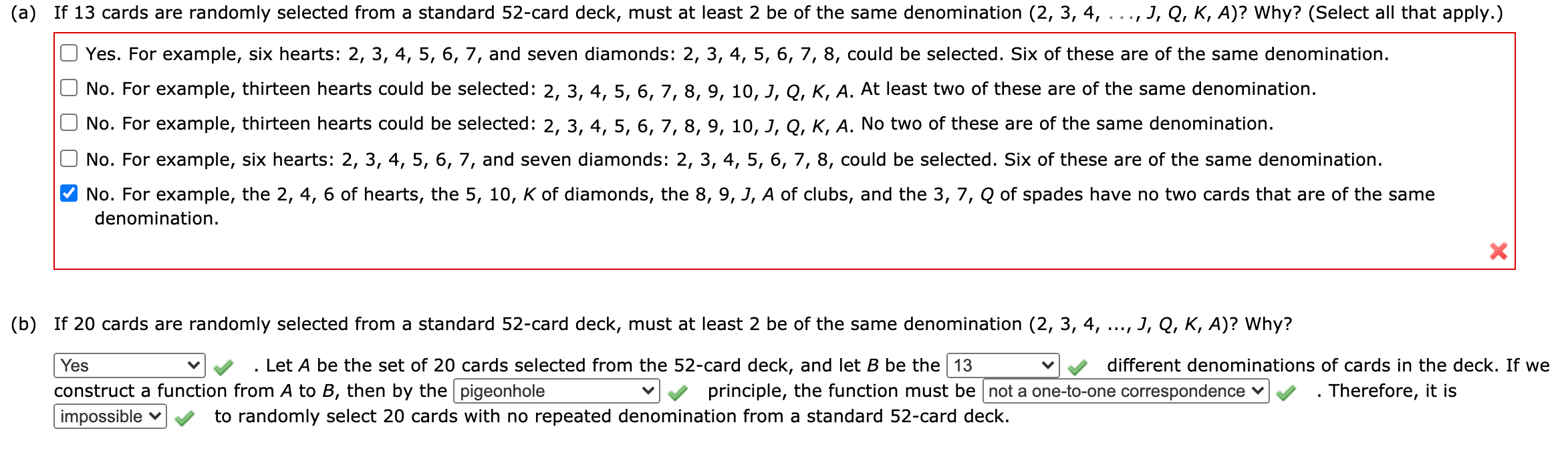 Solved (a) If 13 cards are randomly selected from a standard
