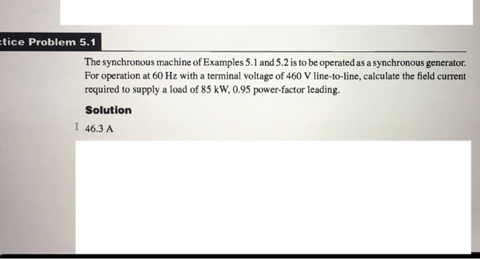 Solved EXAMPLE 5. A 60-Hz, three-phase synchronous motor is | Chegg.com