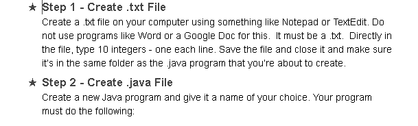 Solved * Step 1 - Create .txt File Create a .txt file on | Chegg.com