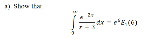 Exponential Integral Solutions Solved Show that the integral equals the exponential | Chegg.com