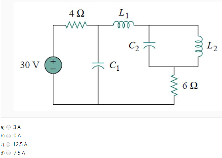 Solved In the circuit in the figure, L1 = 2H, L2 = 1H, C1 = | Chegg.com