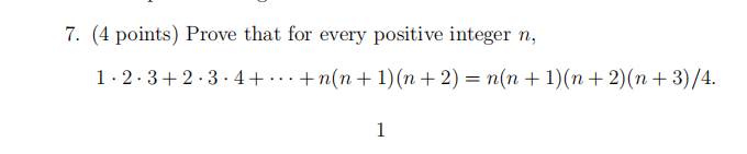 Solved (4 Points) Prove That For Every Positive Integer N, | Chegg.com