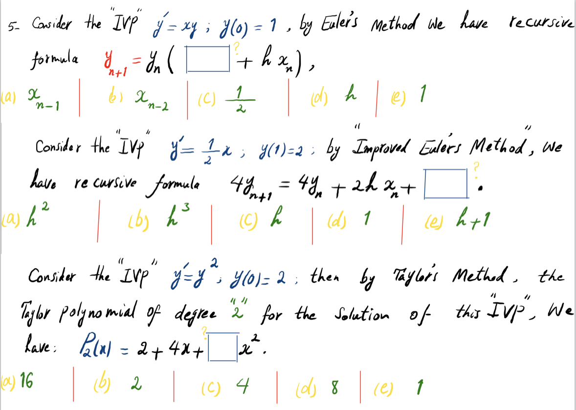 Solved A X B 2 C 1 N 1 11 5 Consider The Ivp Y Chegg Com