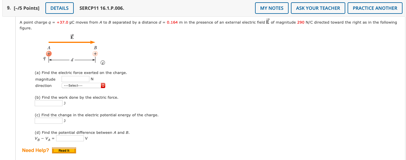 Solved figure. (a) Find the electric force exerted on the | Chegg.com