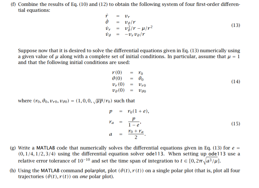 Solved PLEASE SHOW THE MATLAB CODE FOR PART G AND PART H PLS | Chegg.com