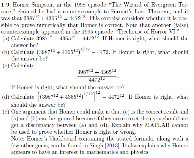 Solved 19 Homer Simpson In The 1998 Episode The Wizard