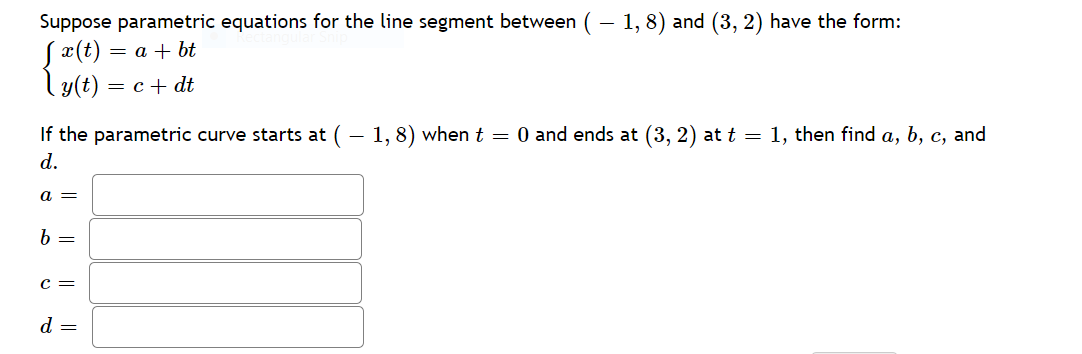 Solved S Ae T Suppose Parametric Equations For The Line S Chegg Com