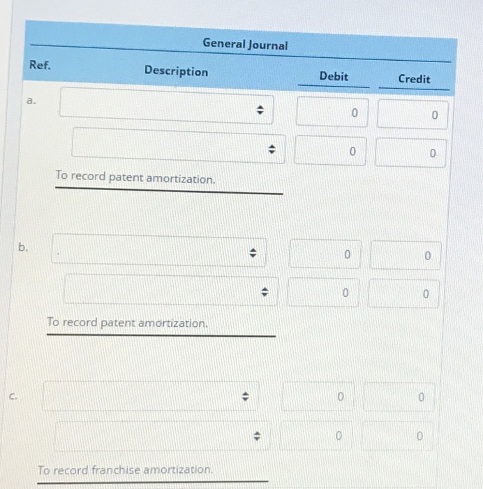 Solved Amortization Expense For Each Of The Following 2182