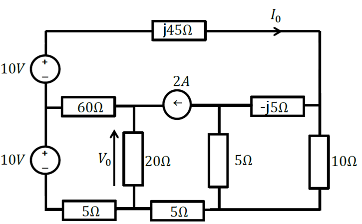 Solved Use the superposition method to find Vo and Io. | Chegg.com