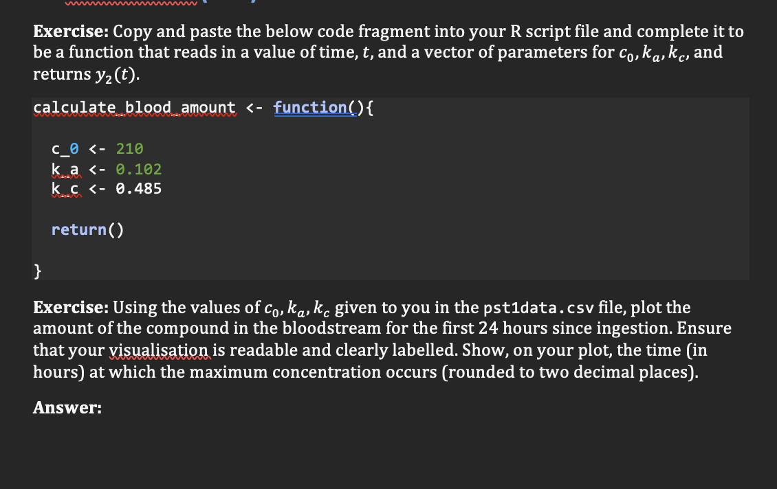Solved Exercise: Copy and paste the below code fragment into | Chegg.com