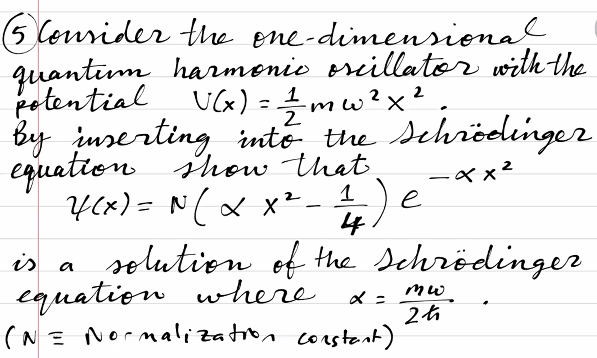 Solved 1 2 -xx ² 5 Consider the one-dimensional quantum | Chegg.com