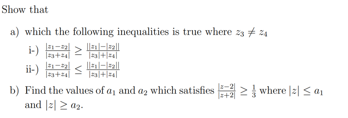 Solved Show that a) which the following inequalities is true | Chegg.com