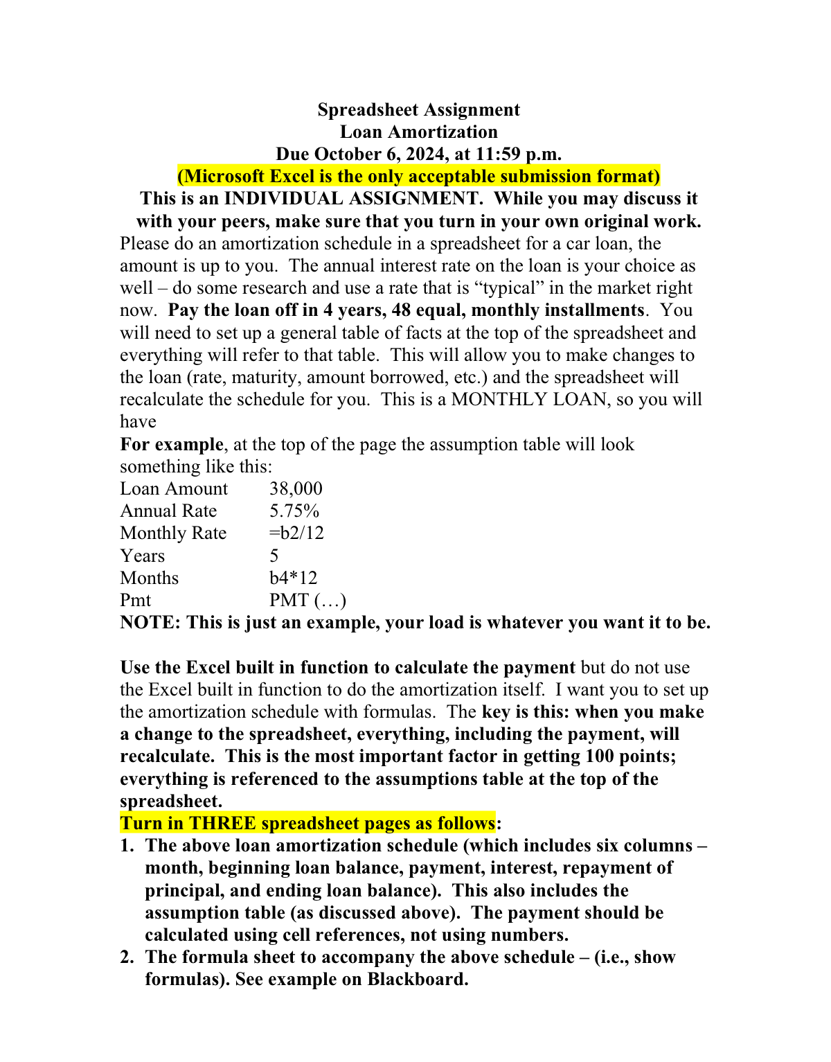 *Finance* ﻿Please do an amortization schedule in a