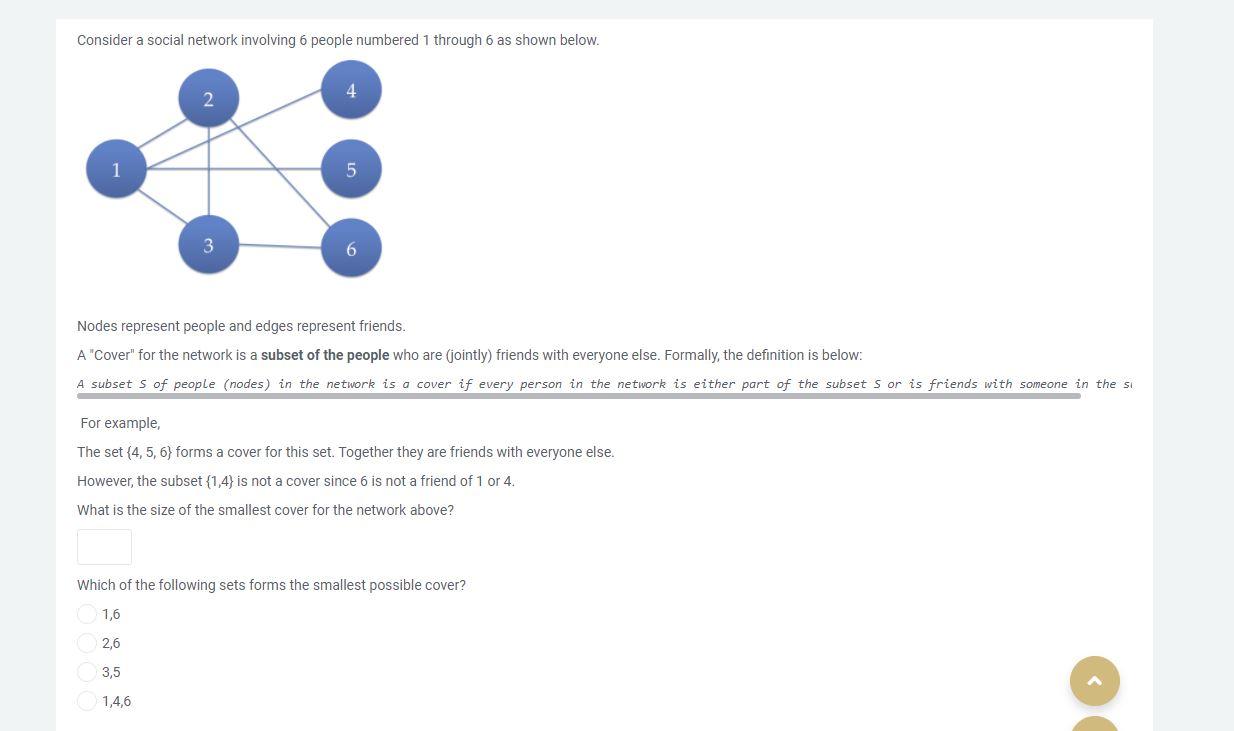 Solved Consider a social network involving 6 people numbered