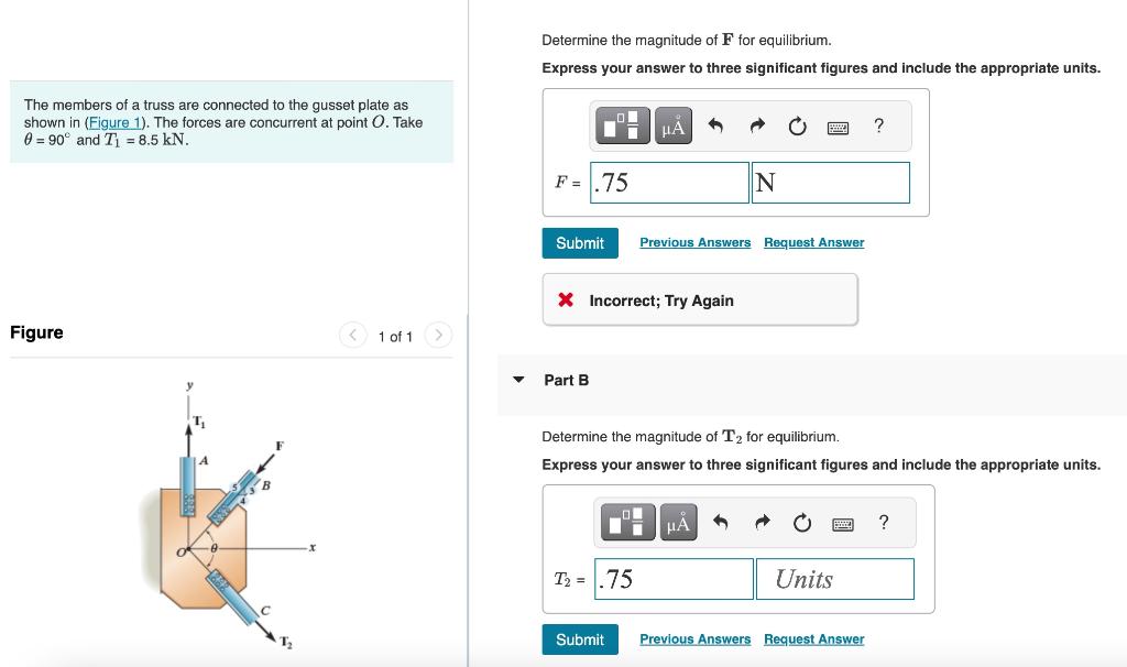 Solved Determine the magnitude of F for equilibrium. Express | Chegg.com