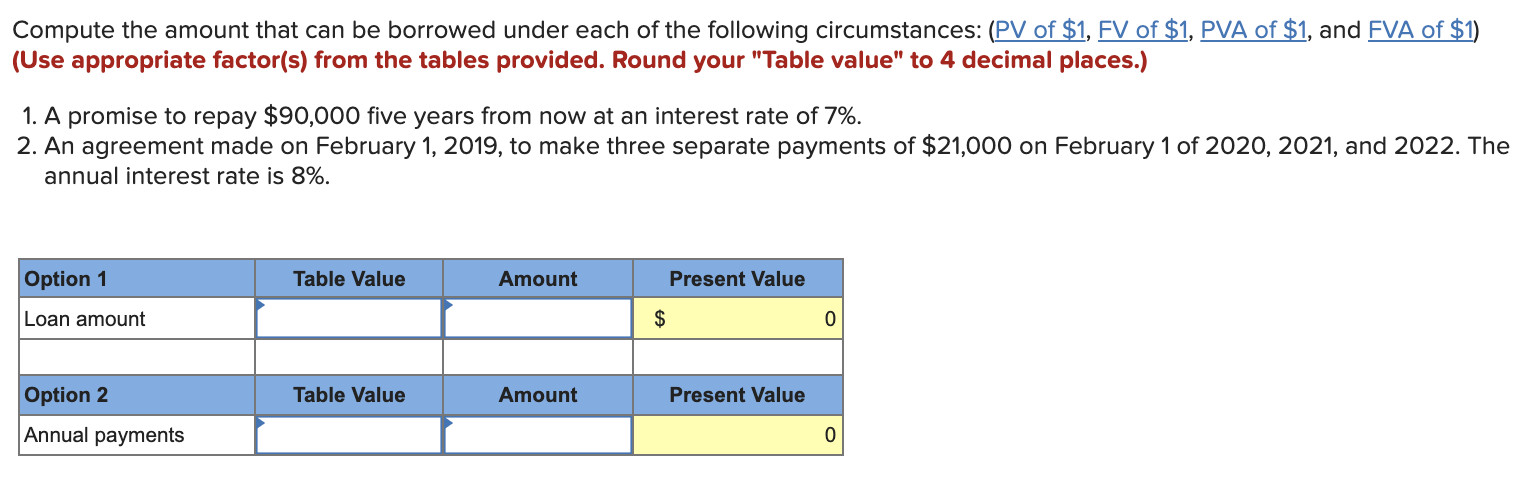 Solved Compute The Amount That Can Be Borrowed Under Each Of | Chegg.com