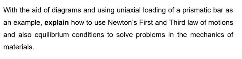 Solved With the aid of diagrams and using uniaxial loading | Chegg.com