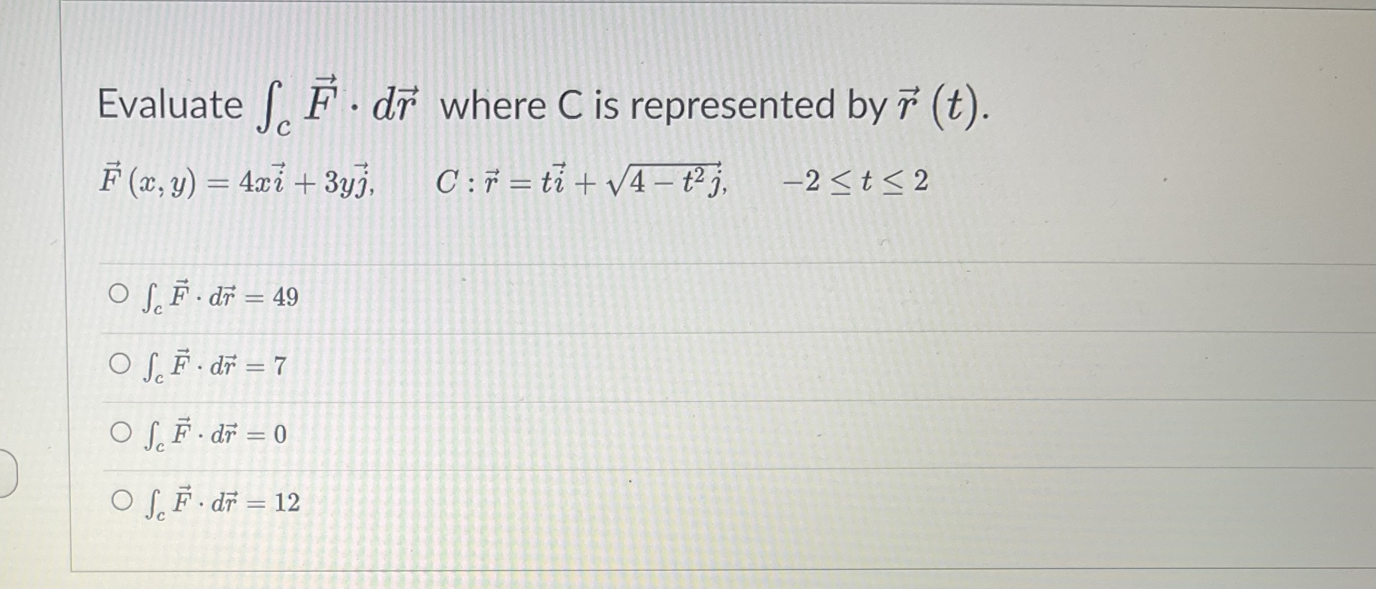 Solved Evaluate ∫cf⋅dr Where C Is Represented By R T