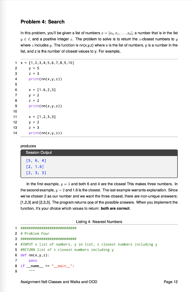 Solved Problem 4: Search In This Problem, You'll Be Given A | Chegg.com