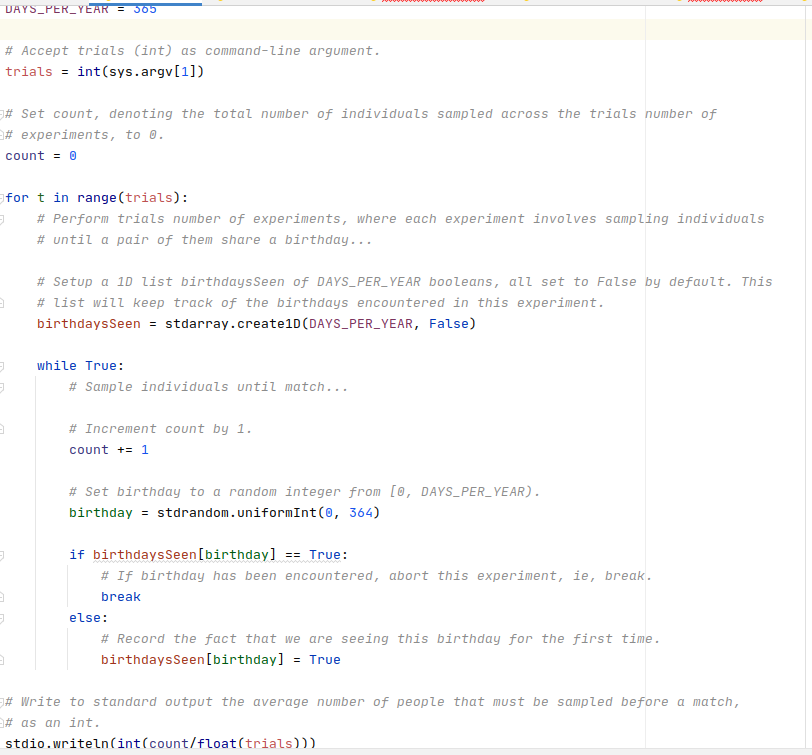 Solved Exercise 1: Birthday Problem (style) (0.0/2.0) | Chegg.com
