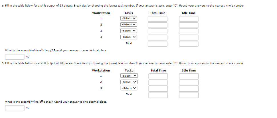 Solved What is the assembly-line efficiency? Round your | Chegg.com - Assembly Line Efficiency For Green Building