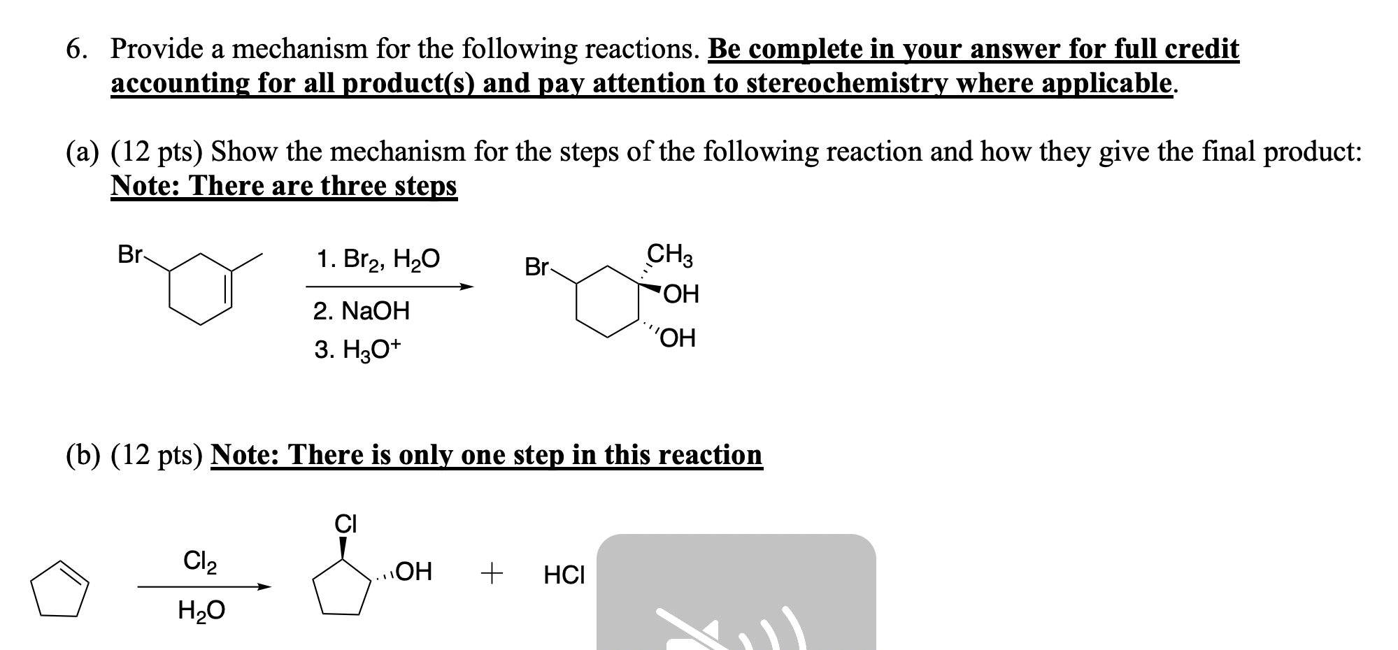 Solved 6. Provide a mechanism for the following reactions. | Chegg.com