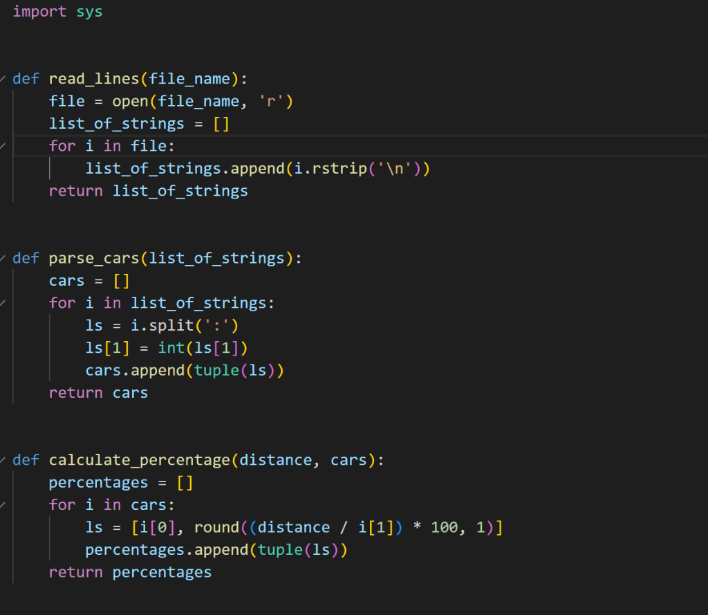 Solved Could you fix my code to print percentages depends on | Chegg.com