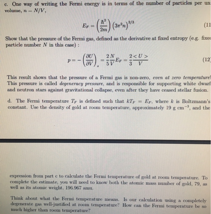 Solved Density Of States And The Fermi-Dirac Distribution | Chegg.com