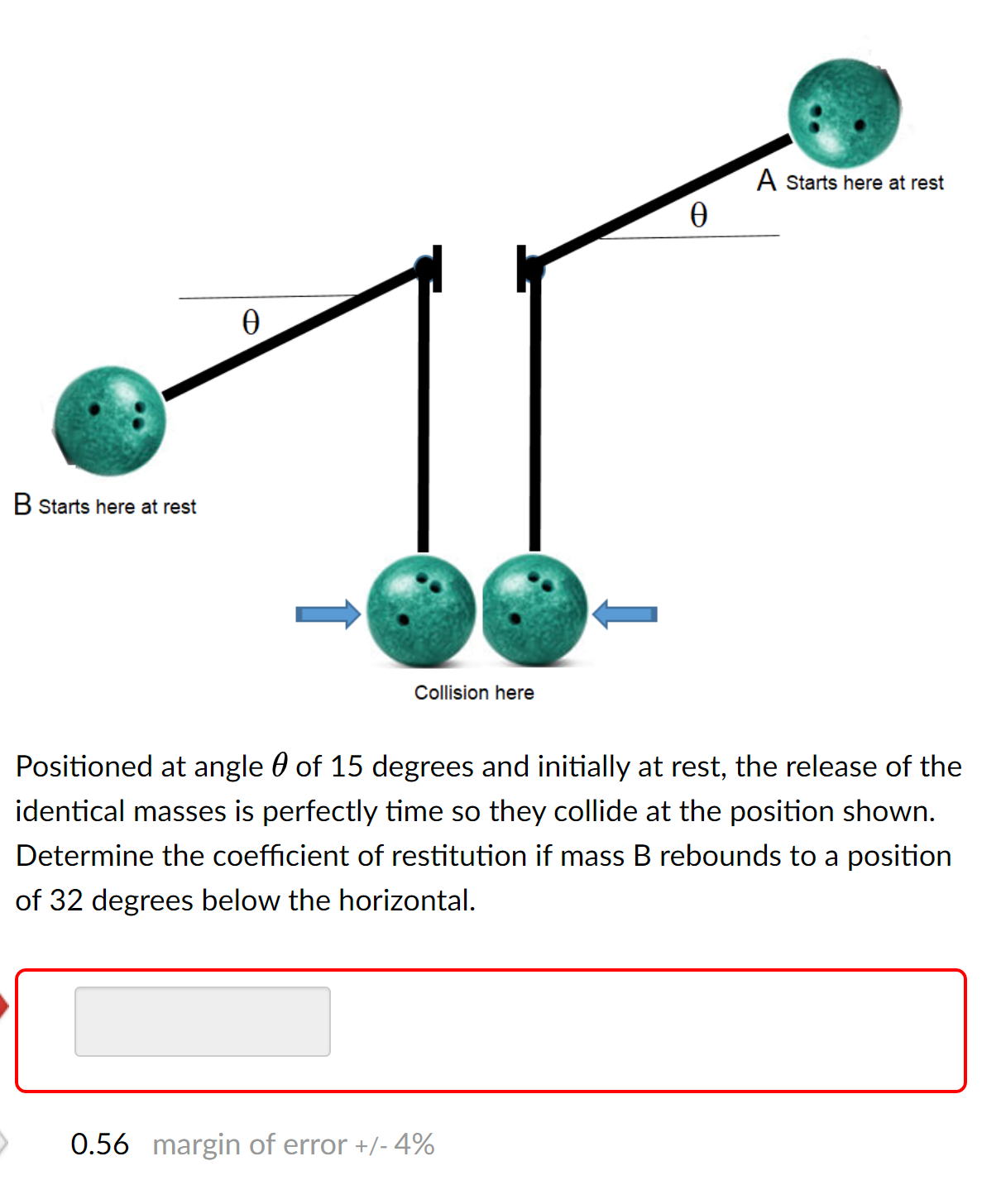 Solved Positioned At Angle θ Of 15 Degrees And Initially At | Chegg.com