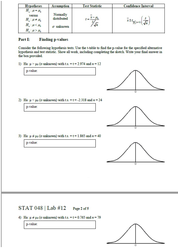 Solved Assumption Test Statistic Confidence Interval | Chegg.com