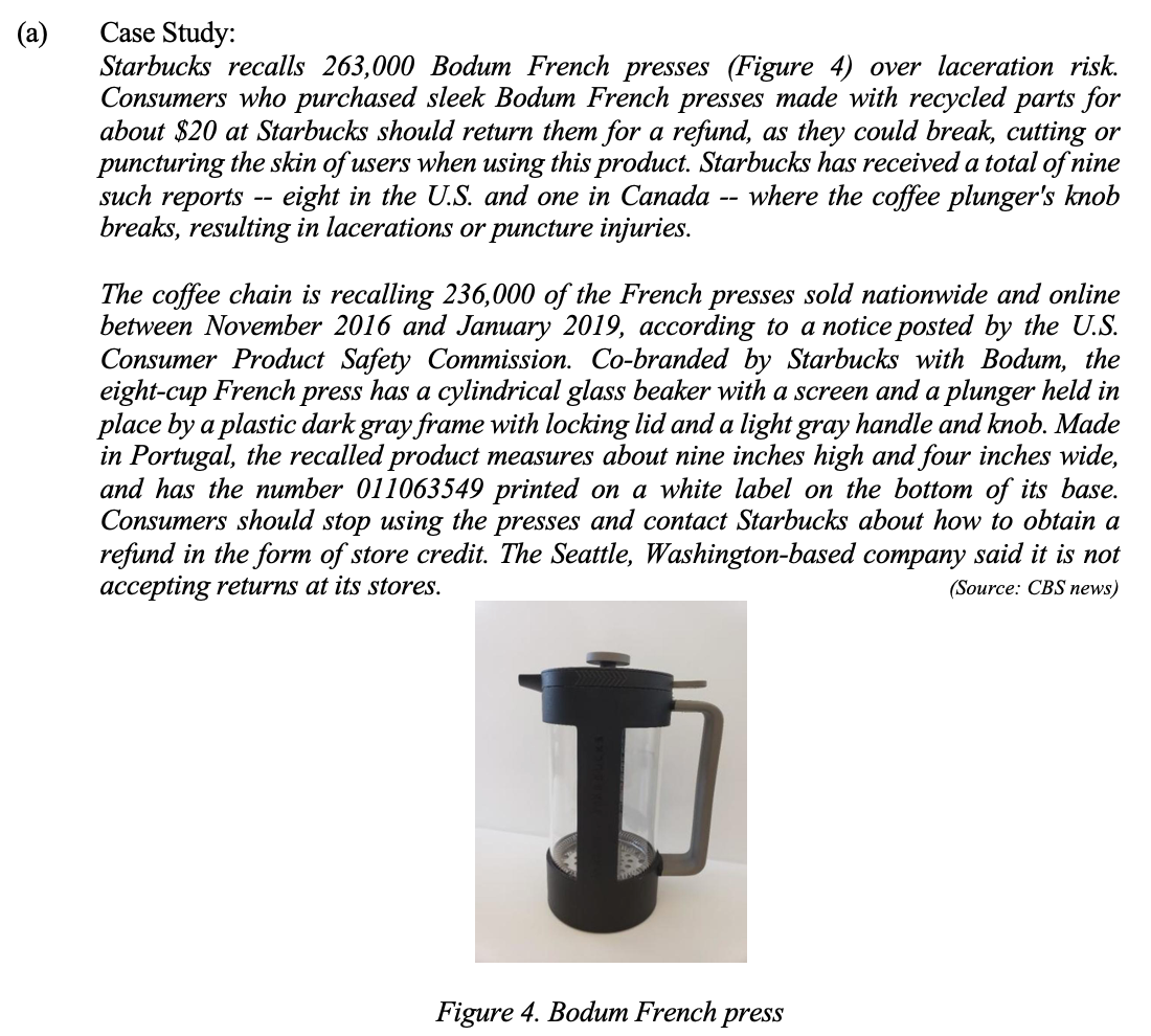 Starbucks recalls Bodum coffee press after reports of lacerations