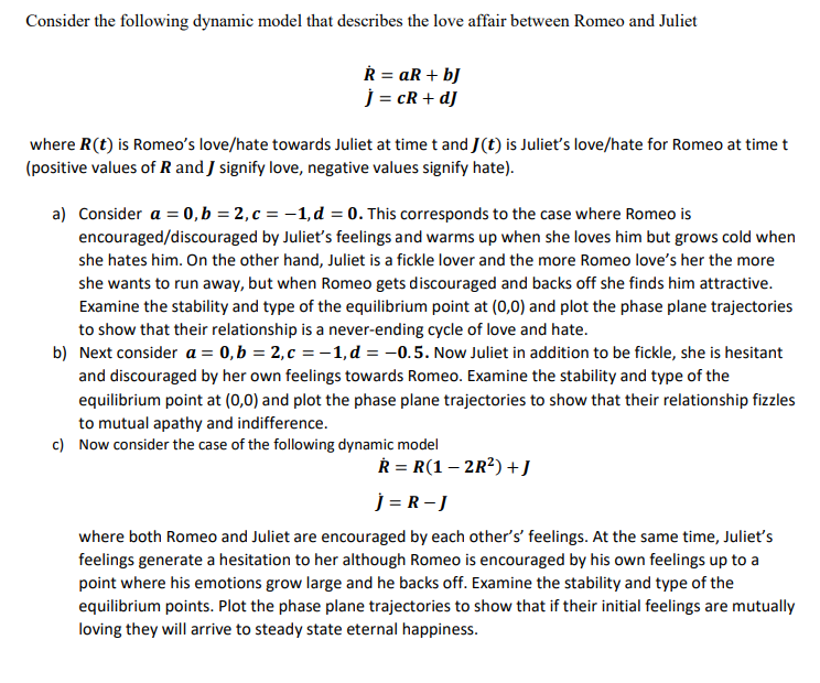 Solved Consider the following dynamic model that describes | Chegg.com