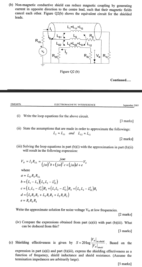 Solved (b) Non-magnetic conductive shield can reduce | Chegg.com