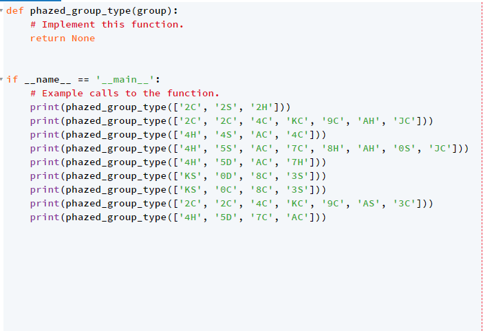 Solved Write a function called phazed_group_type that takes | Chegg.com