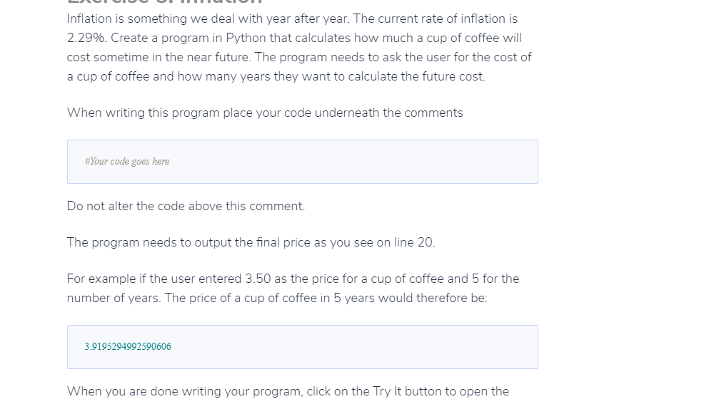 Solved nation.py 2 3 4 5 6 7 8 9 #Variables inflated_price = | Chegg.com