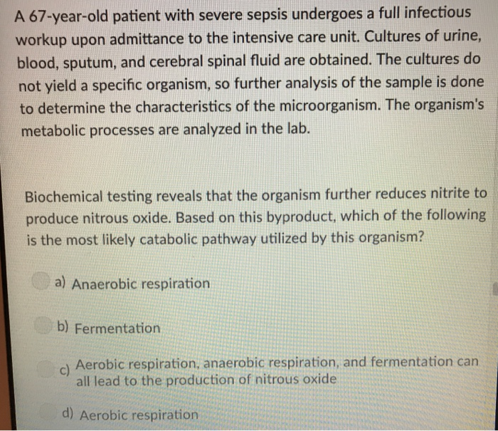 Solved A 67 year old Patient With Severe Sepsis Undergoes A Chegg