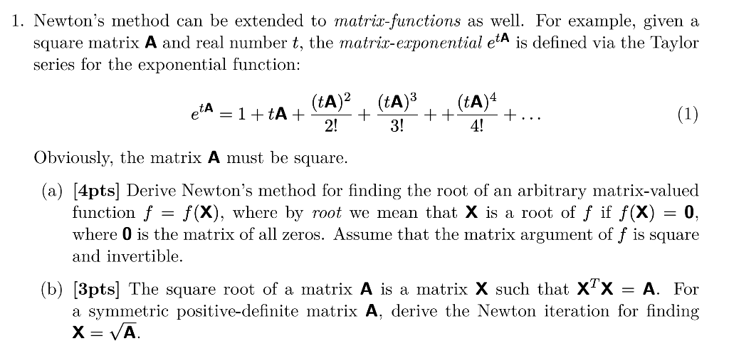 Solved 1. Newton's method can be extended to | Chegg.com