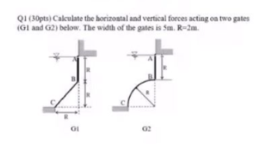 Solved Q1 (30pts) Calculate the horizontal and vertical | Chegg.com
