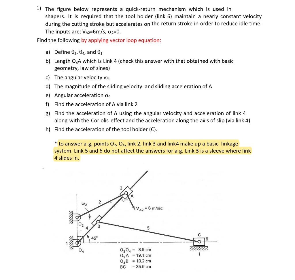 1) The figure below represents a quickreturn