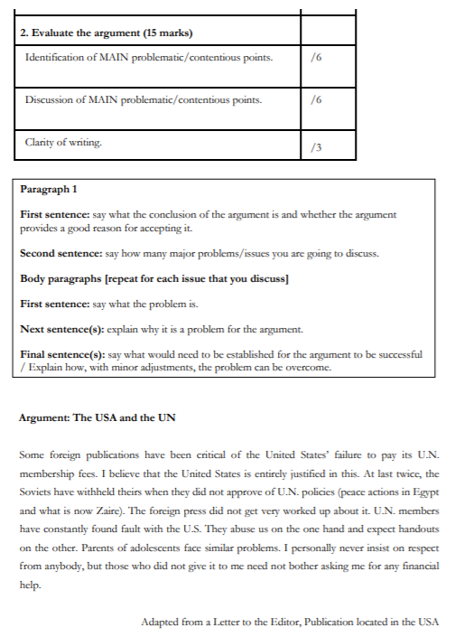 critical thinking final assessment answers