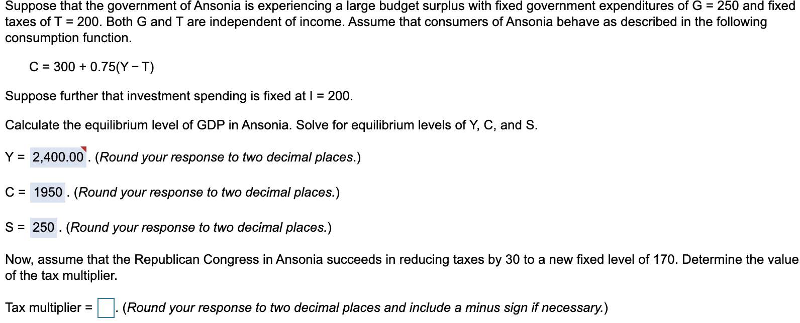 Solved Suppose that the government of Ansonia is