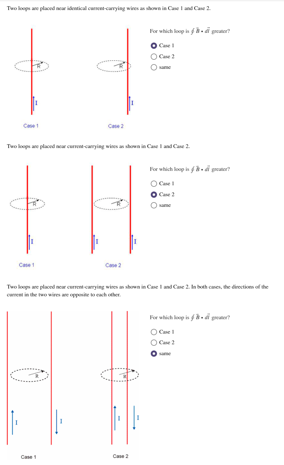 Solved Two loops are placed near identical current carrying