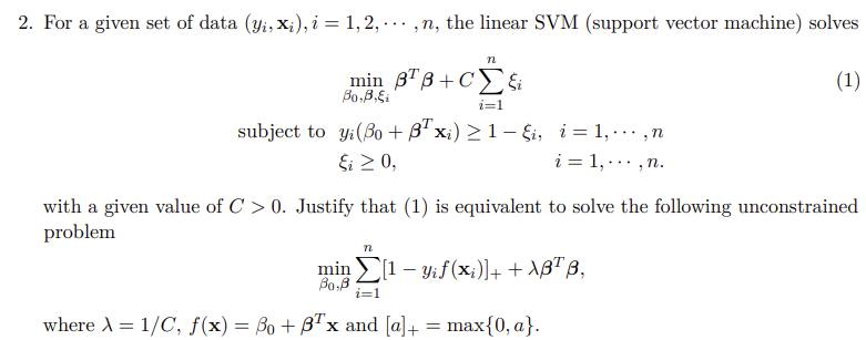 2. For a given set of data (yi,xi),i=1,2,⋯,n, the | Chegg.com