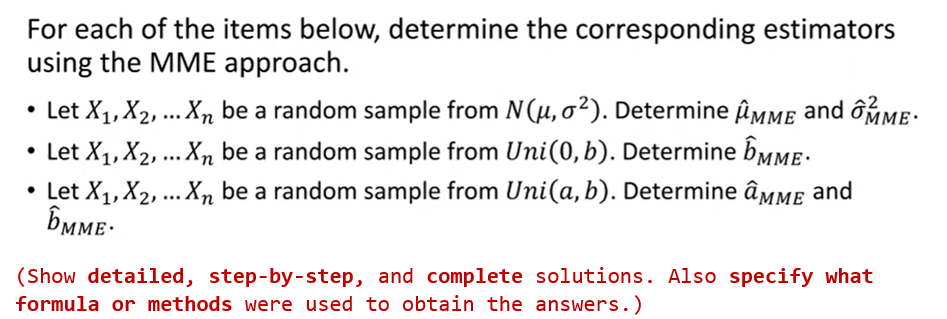 Solved For each of the items below, determine the | Chegg.com