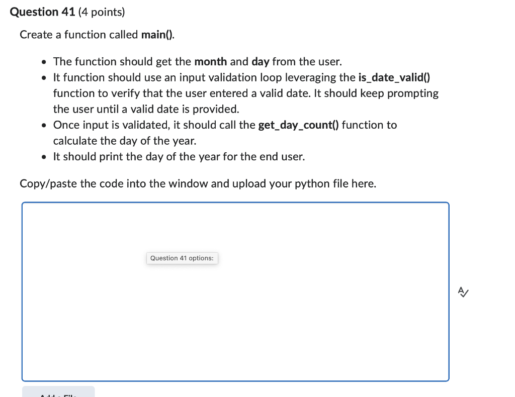 Solved Create a function called get_day_count(). - It should | Chegg.com
