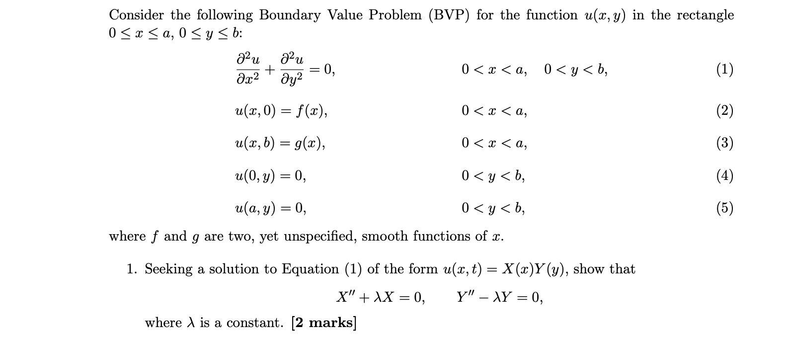 Solved Consider the following Boundary Value Problem (BVP) | Chegg.com