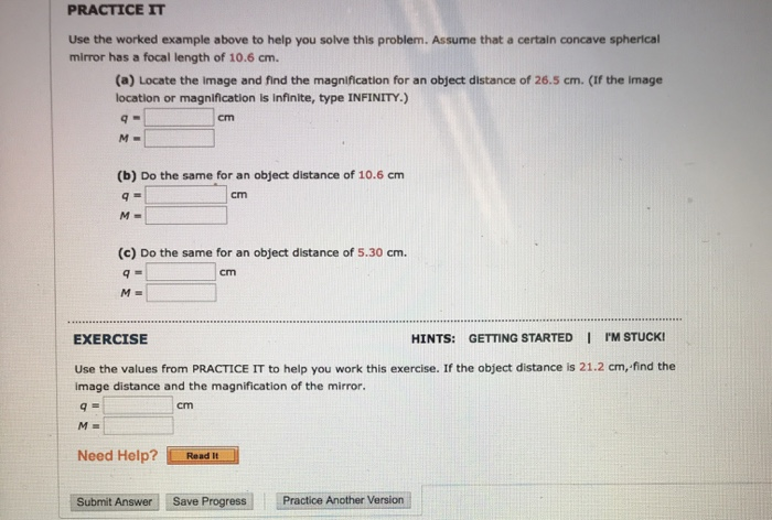 Solved EXAMPLE 23.2 Images Formed by a Concave Mirror GOAL | Chegg.com